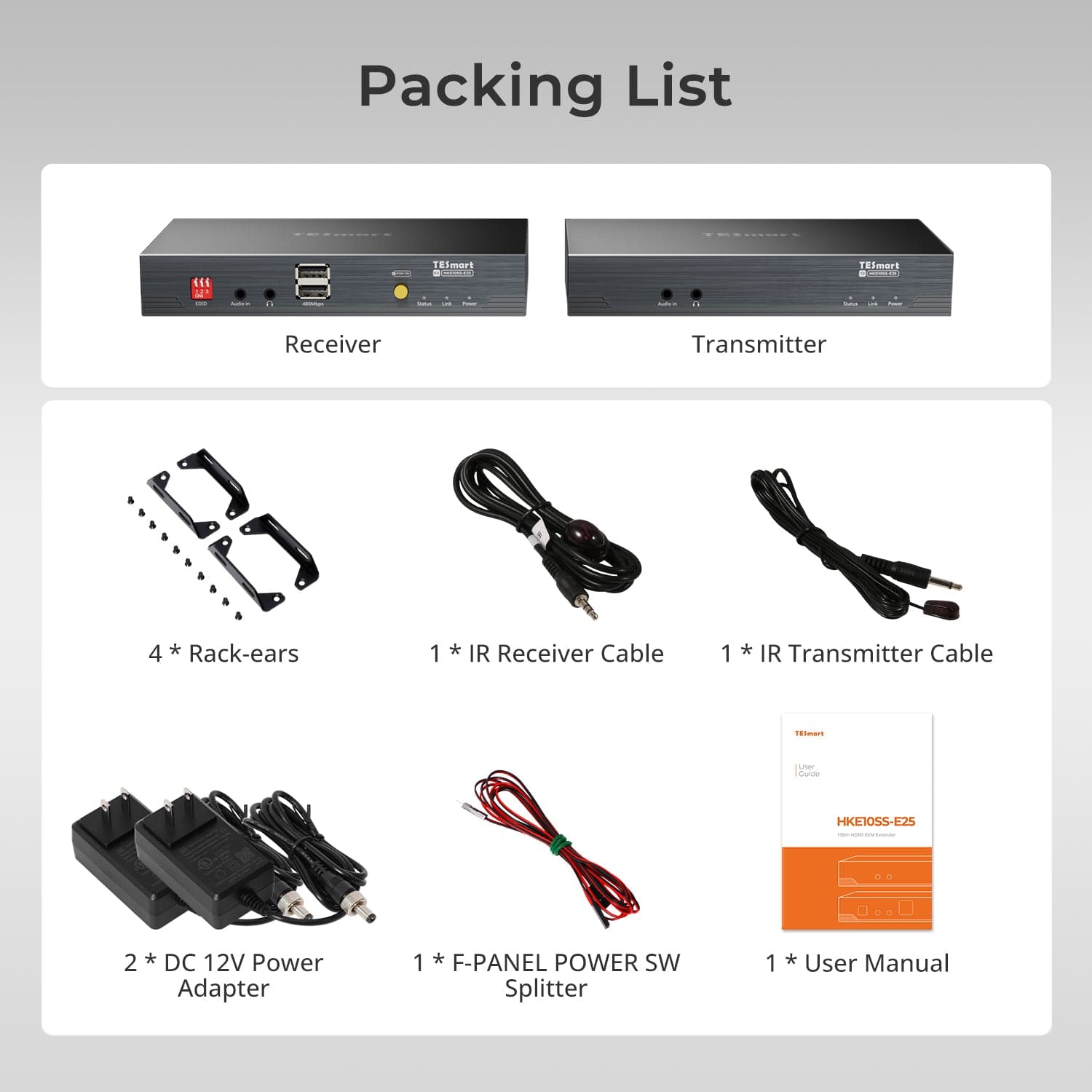 tesmart-elite-hke10ss-e25-hdmi-extender-100m-4k30-poe-cat6-ir image 7