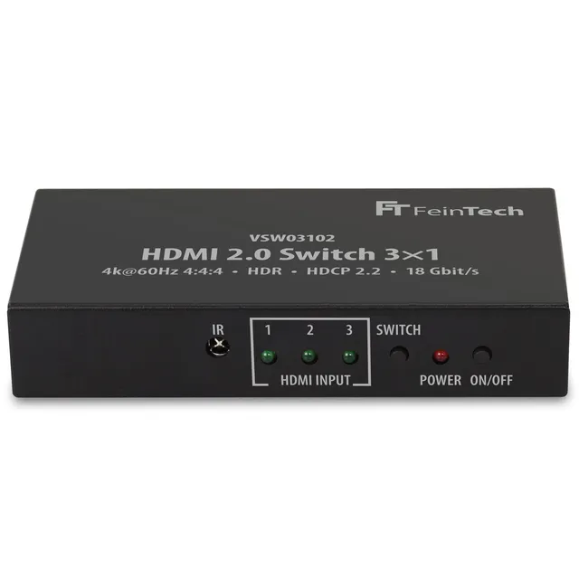 feintech-vsw03102-hdmi-switch-3-in-1-out-4k-60hz-auto-switch image 1