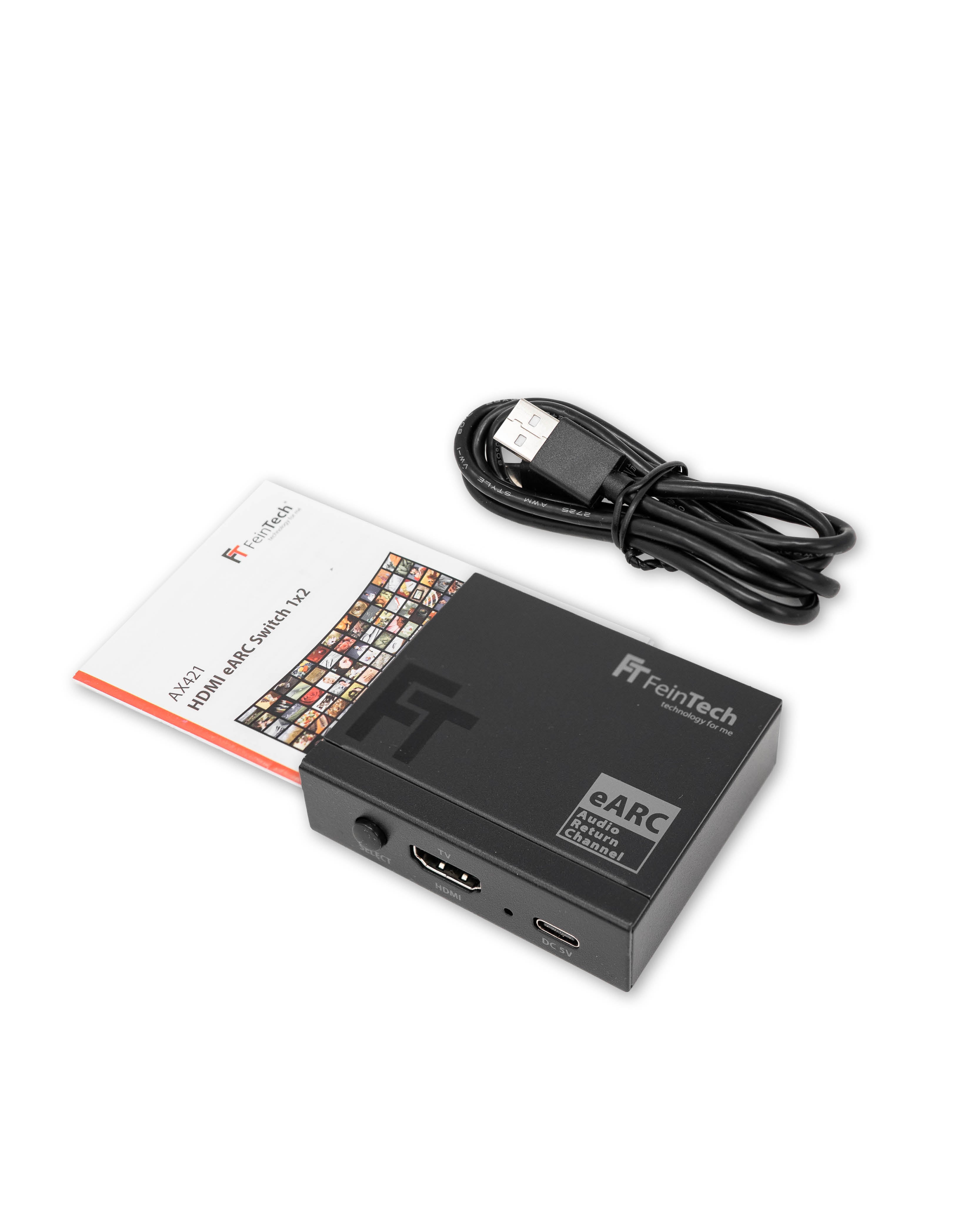 feintech-ax421-hdmi-earc-switch-1x2-soundbar-arc-audio image 5