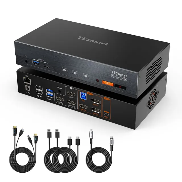 tesmart-xtreme-hdc203-pm24-kvm-switch-triple-4k60hz-displaylink image 1