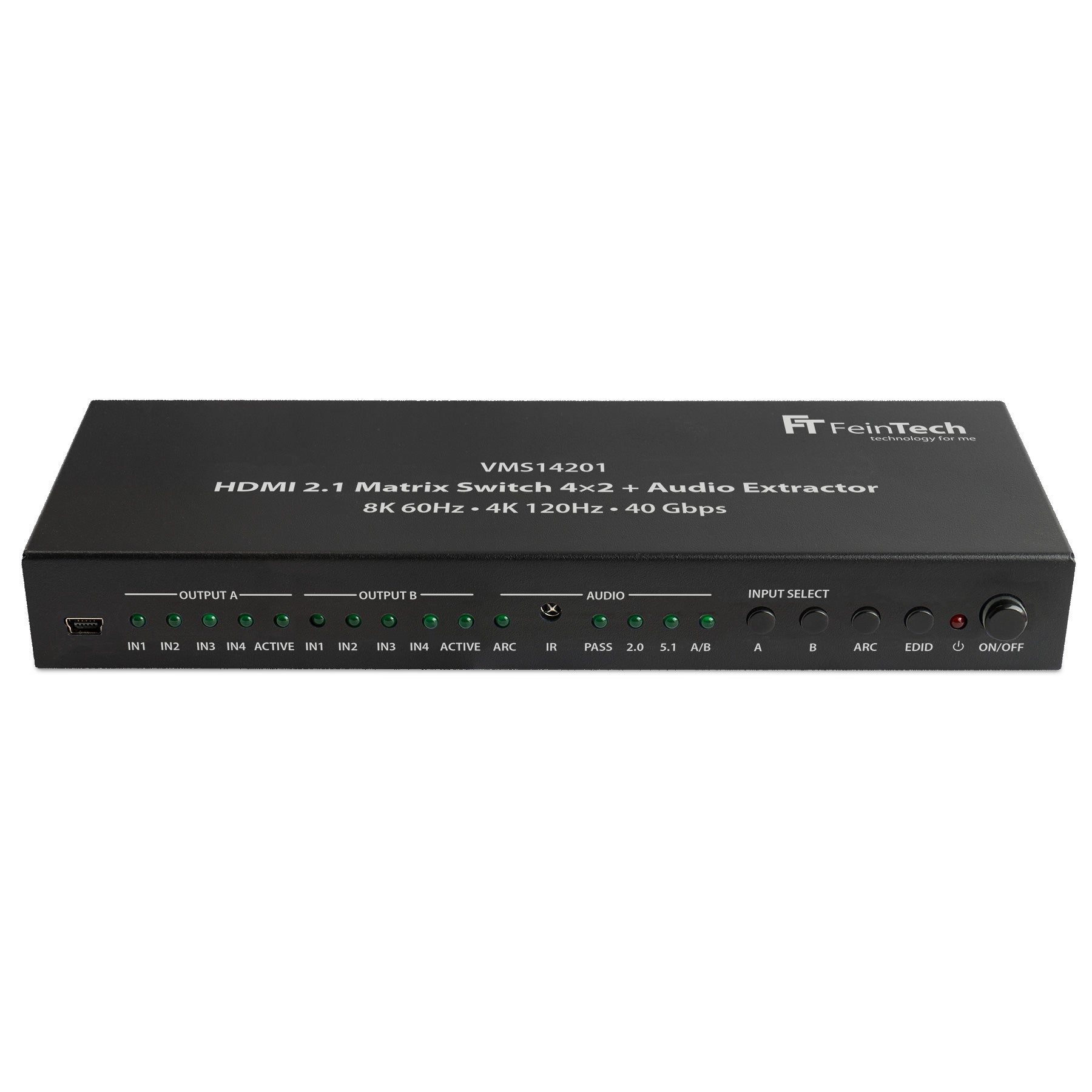feintech-vms-vms14201-hdmi-matrix-switch-4x2-8k-audio-extractor image 1
