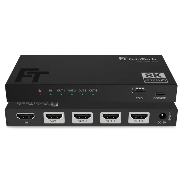 feintech-sp410-hdmi-splitter-4k-120hz-1x4-mit-downscaler image 1