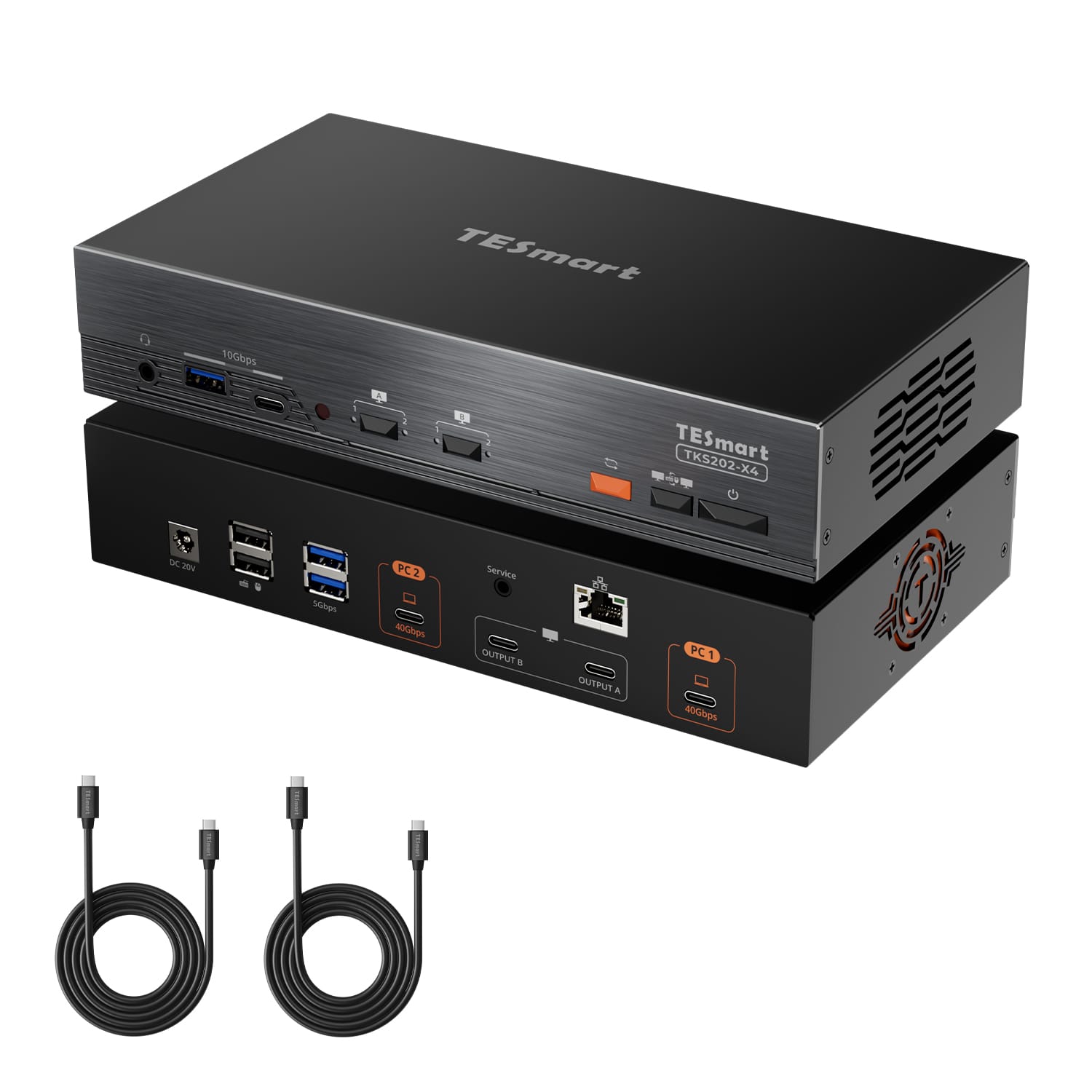 tesmart-xtreme-2x2-kvm-switch-5k120-6k60-thunderbolt-4 image 1