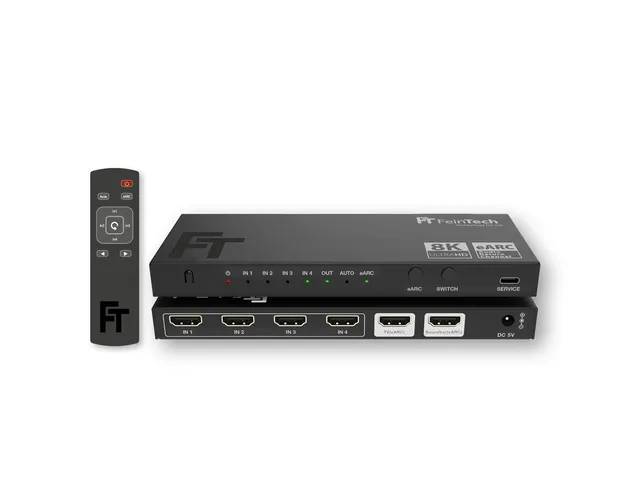 feintech-ax340-hdmi-earc-switch-4x1-4k-120hz-soundbar image 1