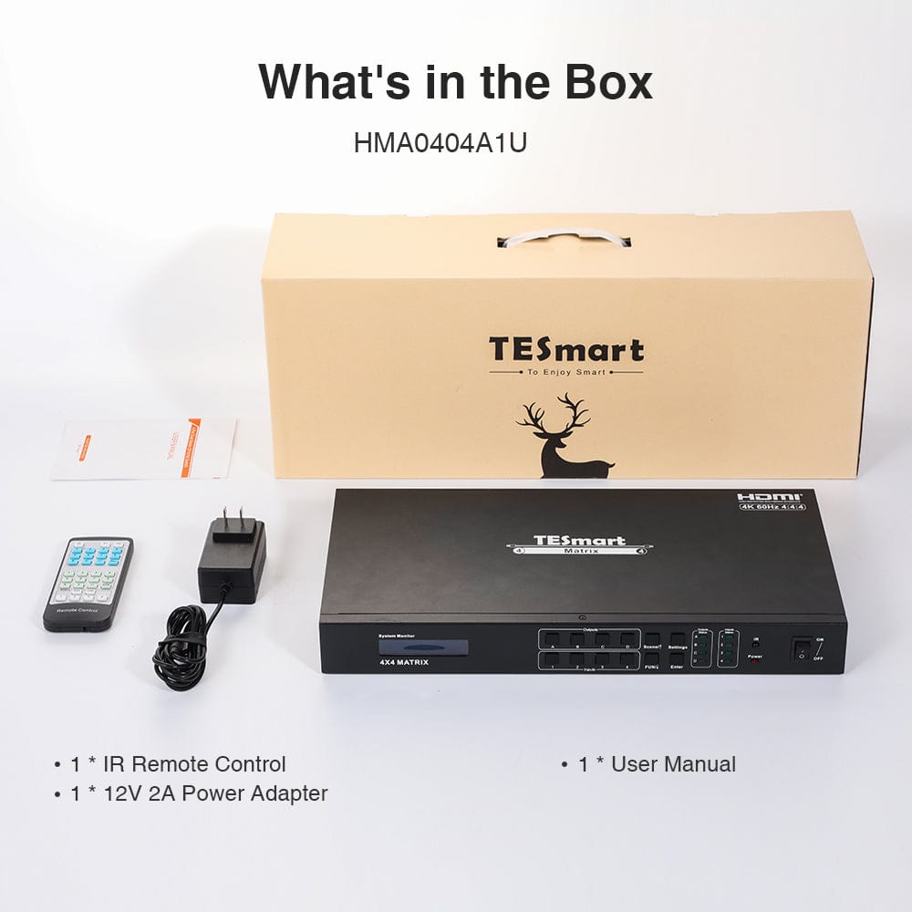 tesmart-prime-4x4-hdmi-matrix-switch-4k60-mit-audio image 4