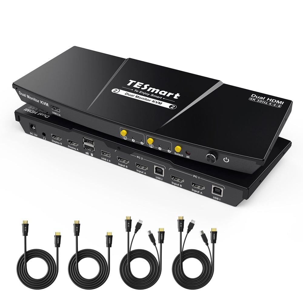 tesmart-elite-dual-monitor-kvm-switch-2-pcs-hdmi-4k30hz image 1