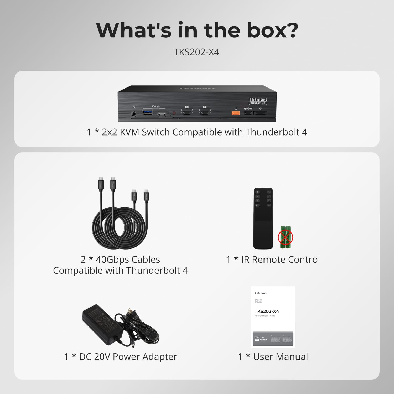 tesmart-xtreme-2x2-kvm-switch-5k120-6k60-thunderbolt-4 image 7