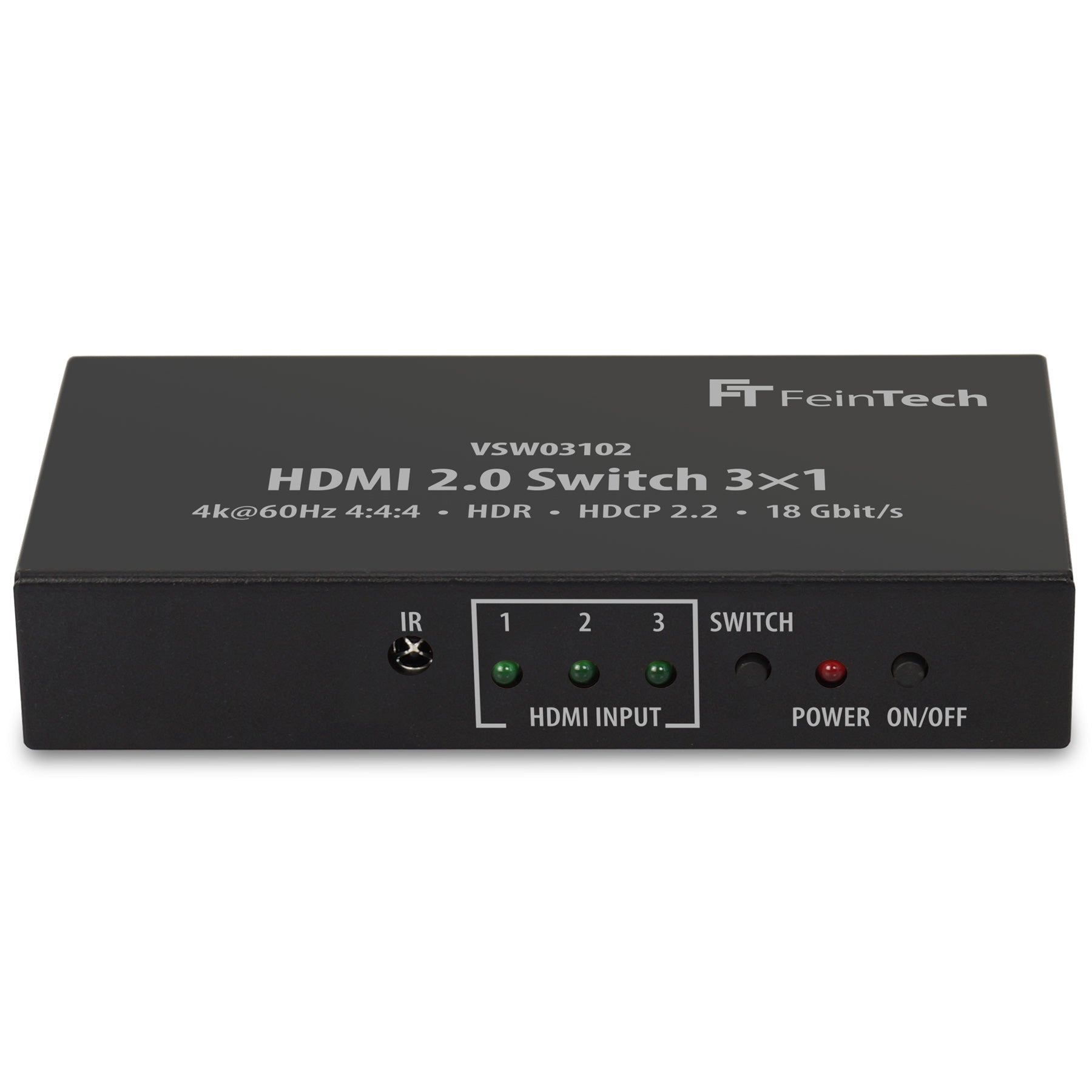 feintech-vsw03102-hdmi-switch-3-in-1-out-4k-60hz-auto-switch image 1