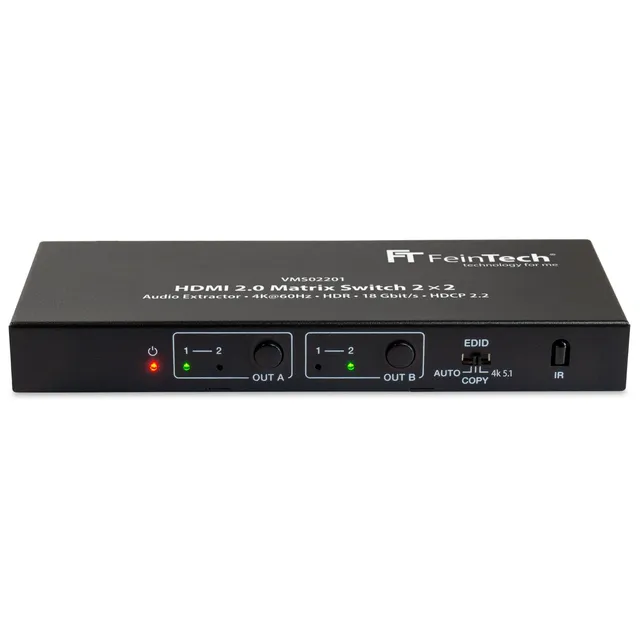 feintech-vms02201-hdmi-matrix-switch-2x2-mit-audio-extractor-4k image 1