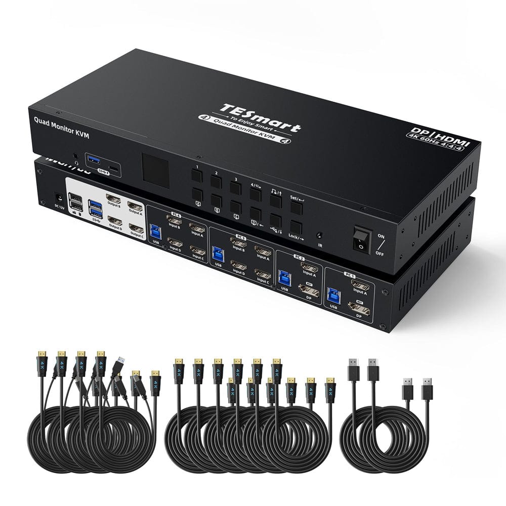 tesmart-prime-quad-kvm-switch-4-pcs-4-monitore-4k60 image 1