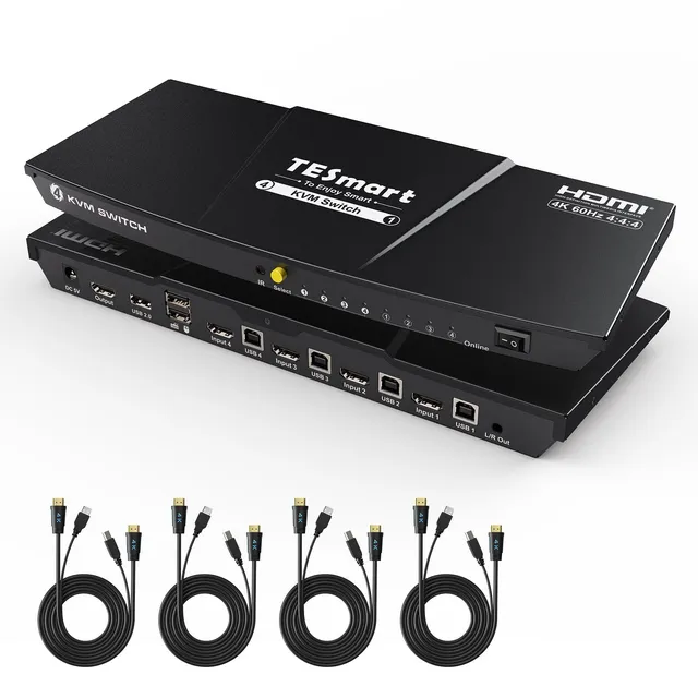 tesmart-elite-kvm-switch-hdmi-4-port-4k30-general-berholt image 1