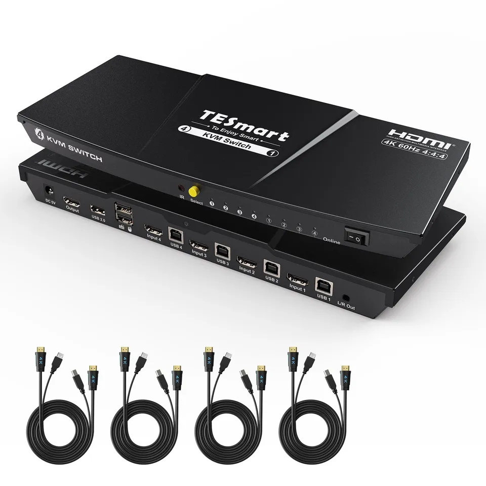 tesmart-elite-kvm-switch-hdmi-4-port-4k30-general-berholt image 1