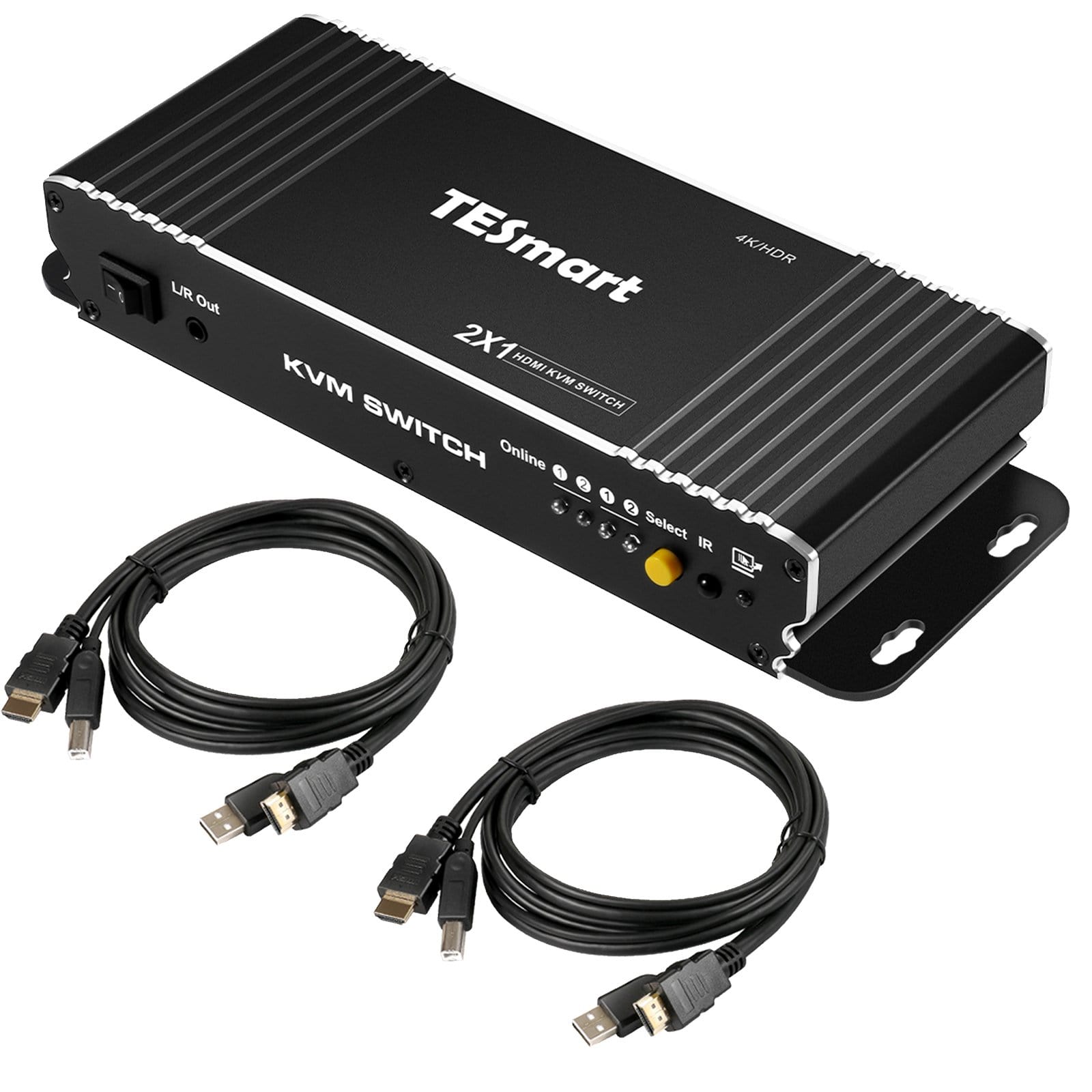 tesmart-lite-kvm-switch-hdmi-4k60hz-f-r-2-pcs-1-monitor-schwarz image 1