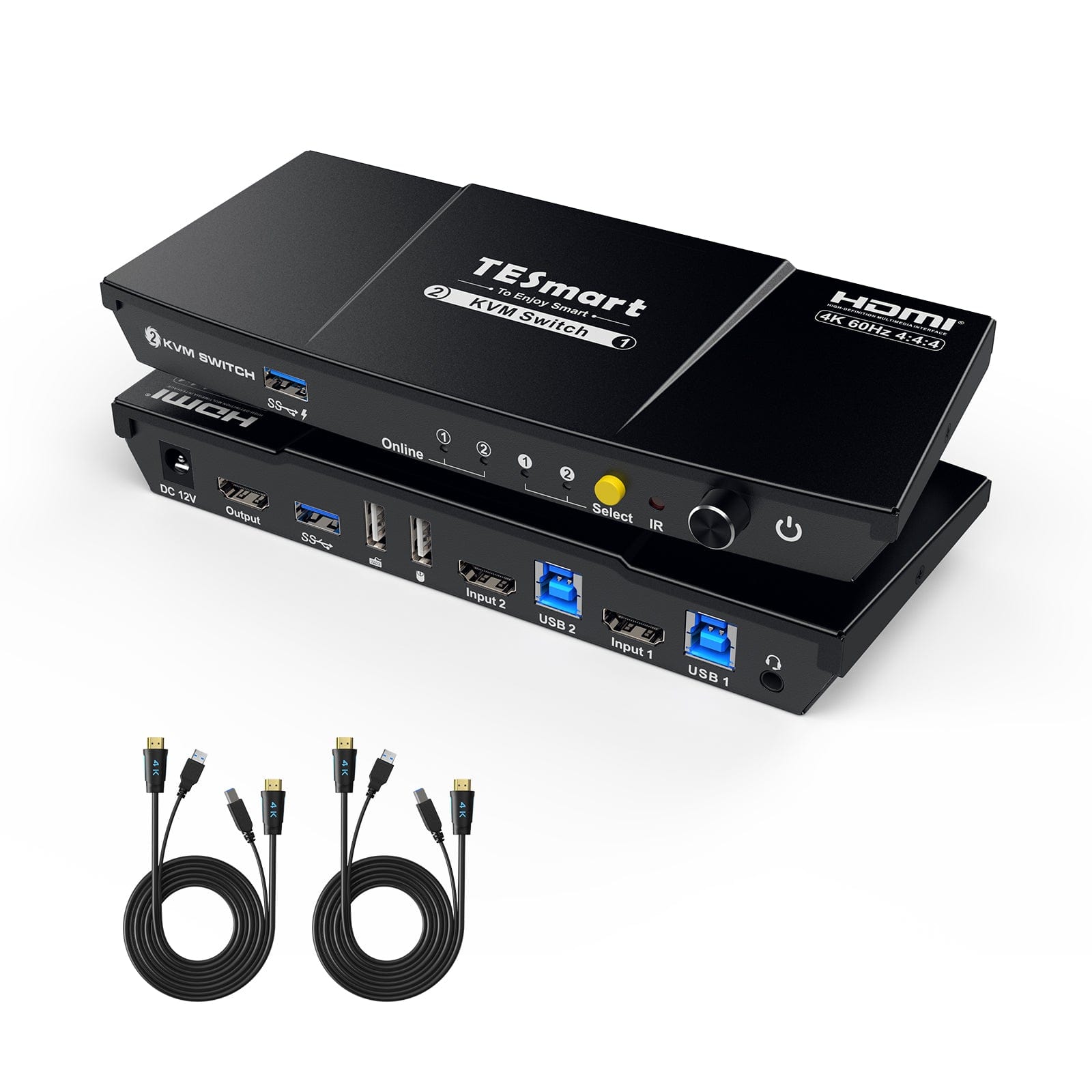 tesmart-elite-hks201-p23-kvm-switch-2-port-4k60hz image 1