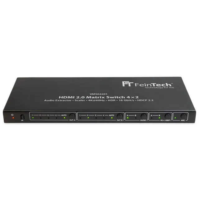 feintech-vms04201-hdmi-matrix-switch-4x2-audio-extractor-4k image 1