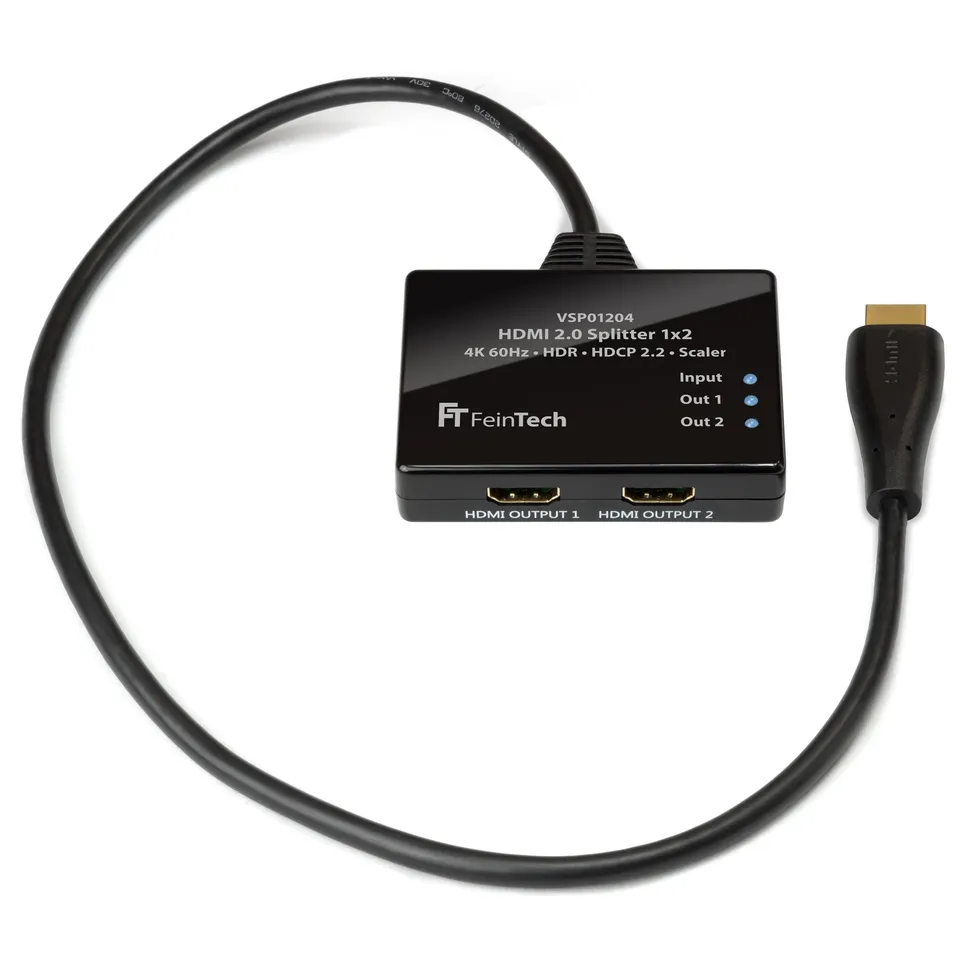 feintech-vsp01204-hdmi-splitter-1x2-4k-60hz-downscaler image 1