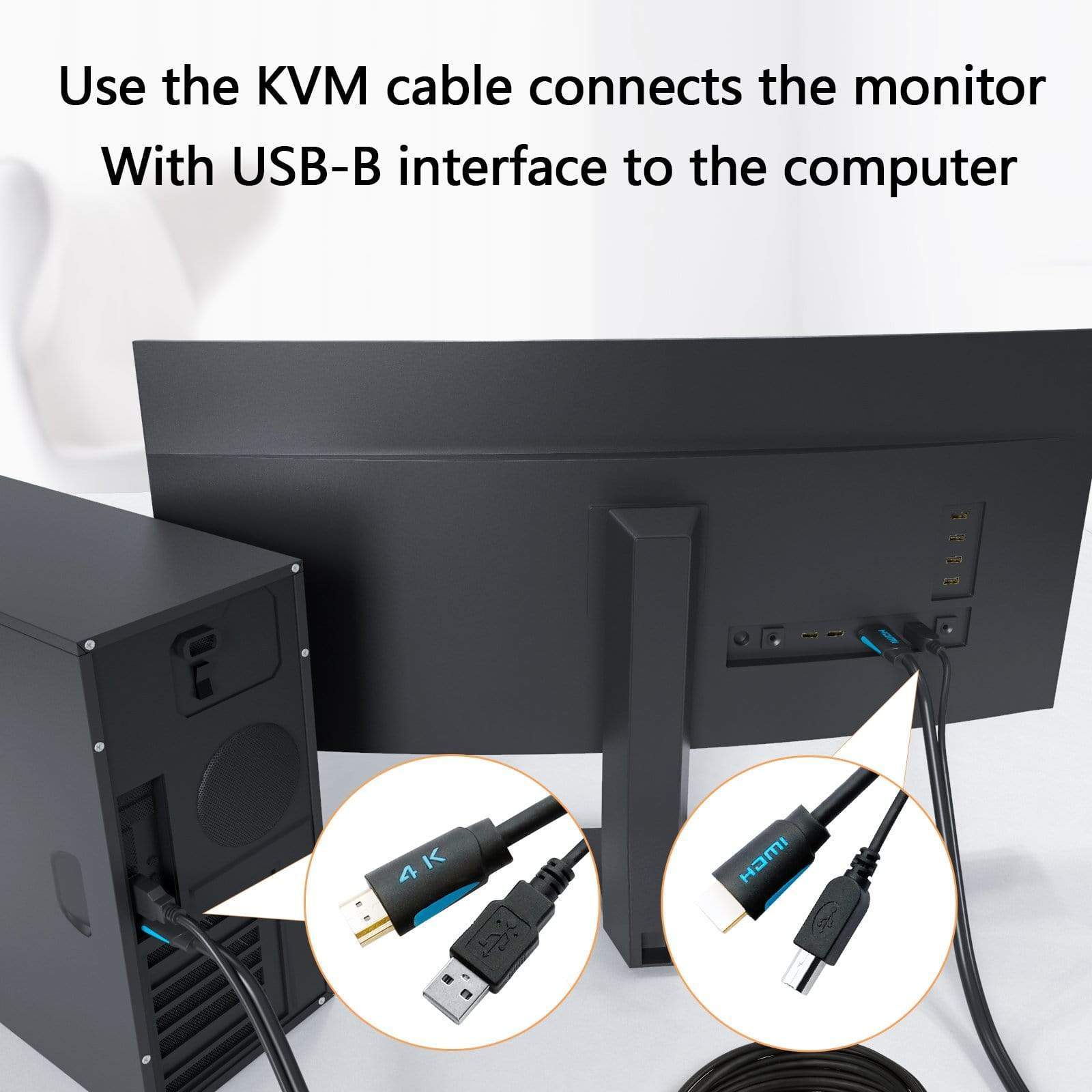 tesmart-lite-twin-kvm-kabel-hdmi-usb-1-5m-4k60hz-usb-a-b image 4