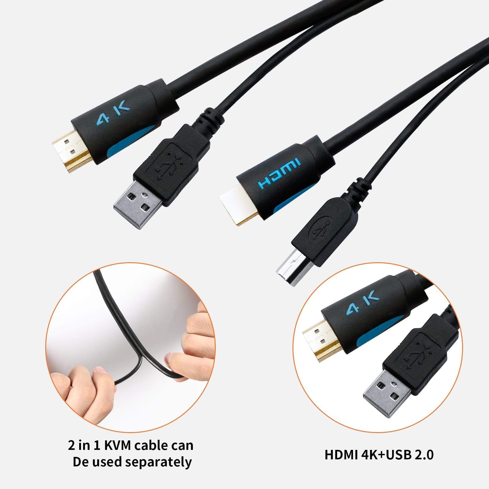 tesmart-lite-twin-kvm-kabel-hdmi-usb-1-5m-4k60hz-usb-a-b image 5