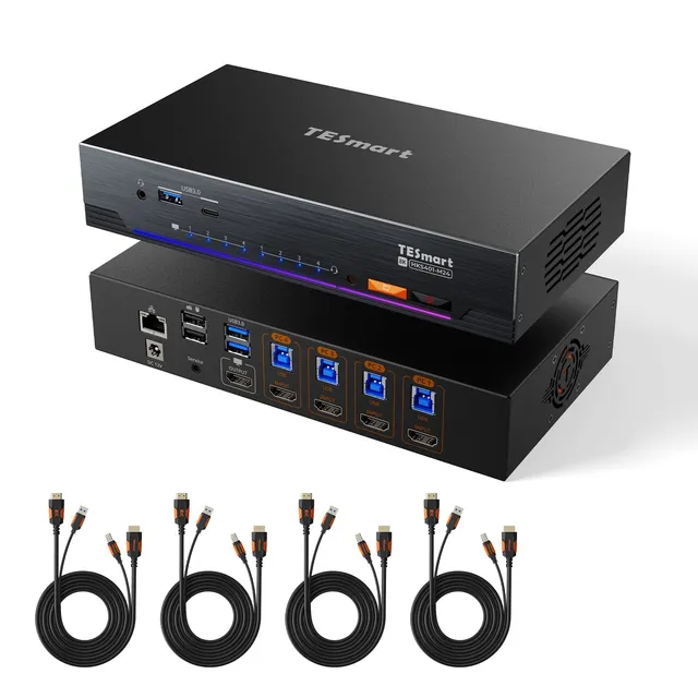 tesmart-master-hks401-m24-kvm-switch-hdmi-4-port-8k60-lan image 1
