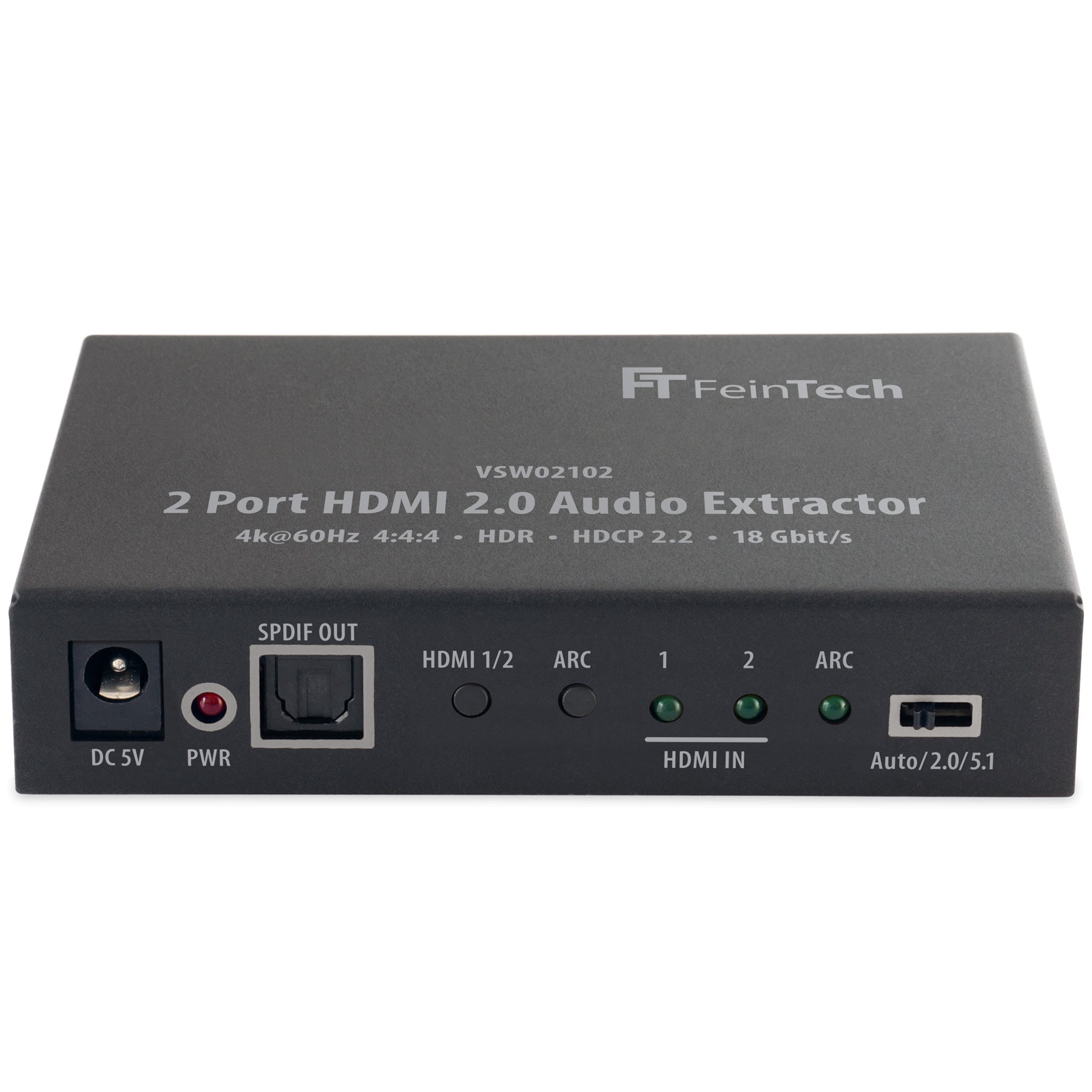 feintech-vsw02102-hdmi-switch-2x1-audio-extractor-4k image 1