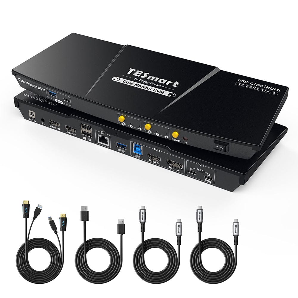 tesmart-prime-hks202-p23-hdmi-kvm-switch-dual-4k-2-fach image 3