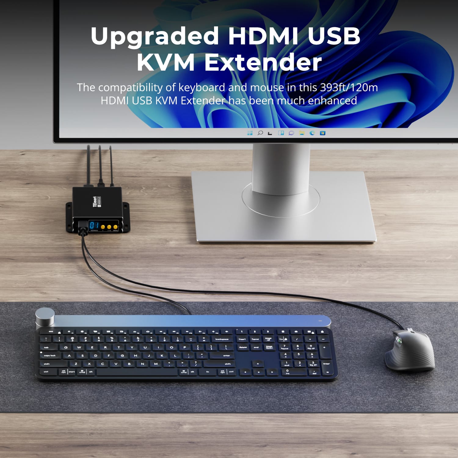 tesmart-elite-hke12mm-l25-hdmi-kvm-extender-120m-1080p image 5