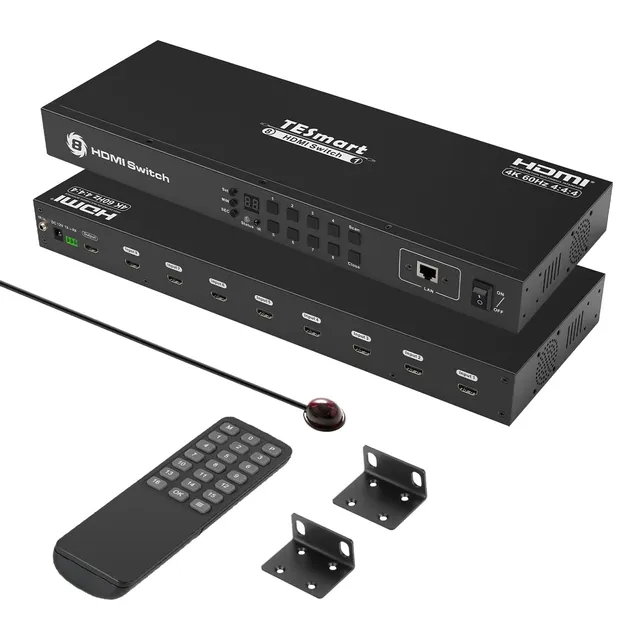 tesmart-prime-8-port-hdmi-switch-4k-60hz-rack-rs232-lan image 1