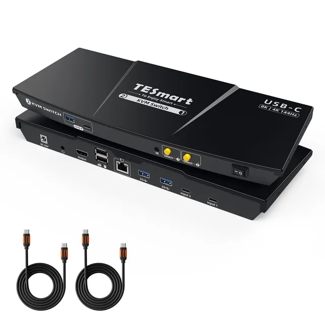 tesmart-master-usb-c-8k-kvm-switch-2-laptops-1-monitor image 1