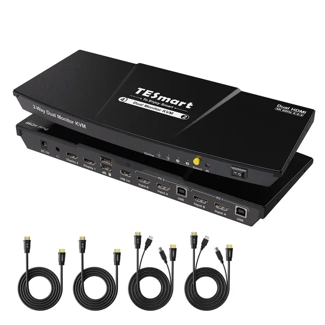 tesmart-prime-hks202-e23-kvm-switch-dual-4k60hz image 1