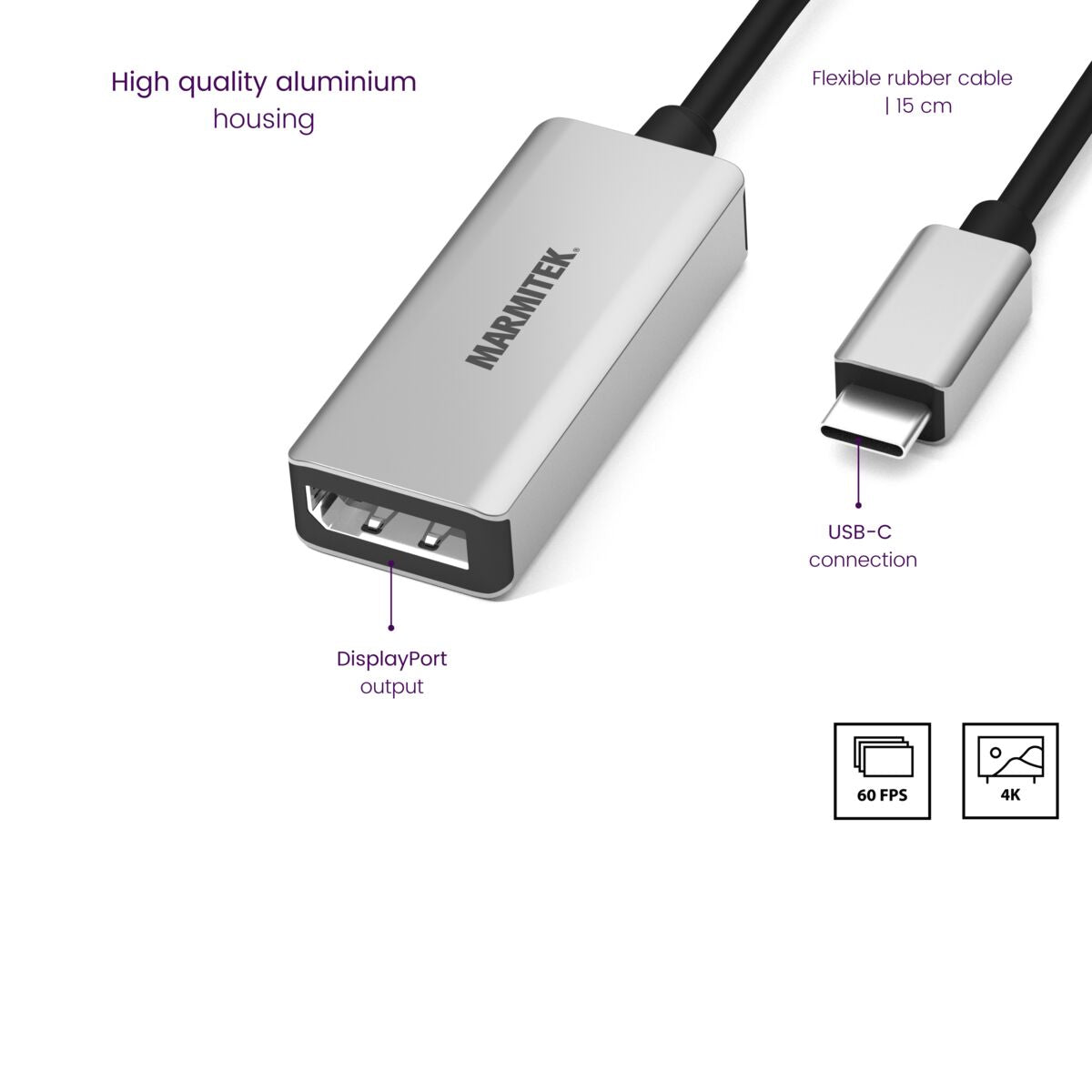 marmitek-connect-usb-c-auf-displayport-adapter-4k60 image 5