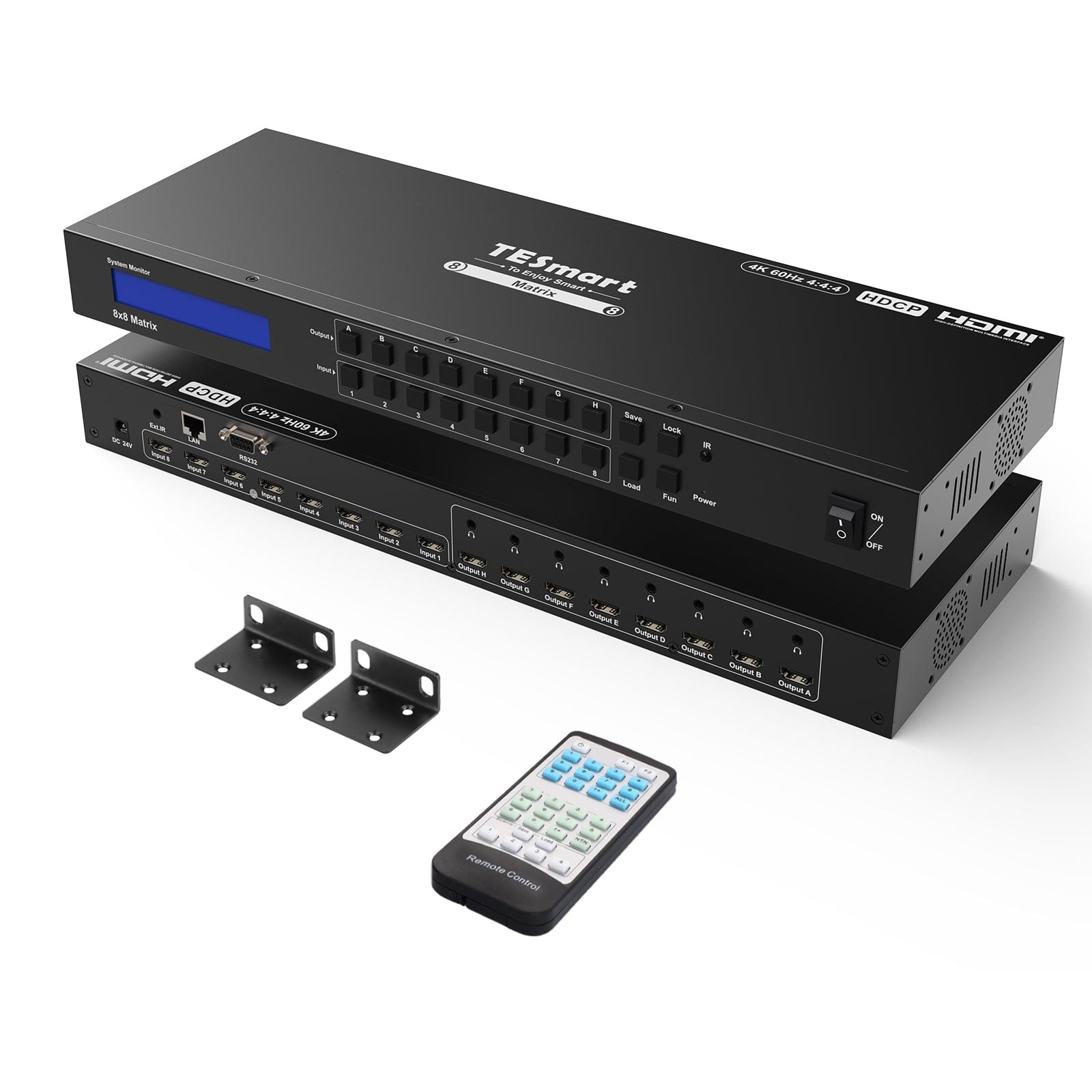 tesmart-prime-hma0808a1u-hdmi-matrix-8x8-4k-60hz-rs232 image 1