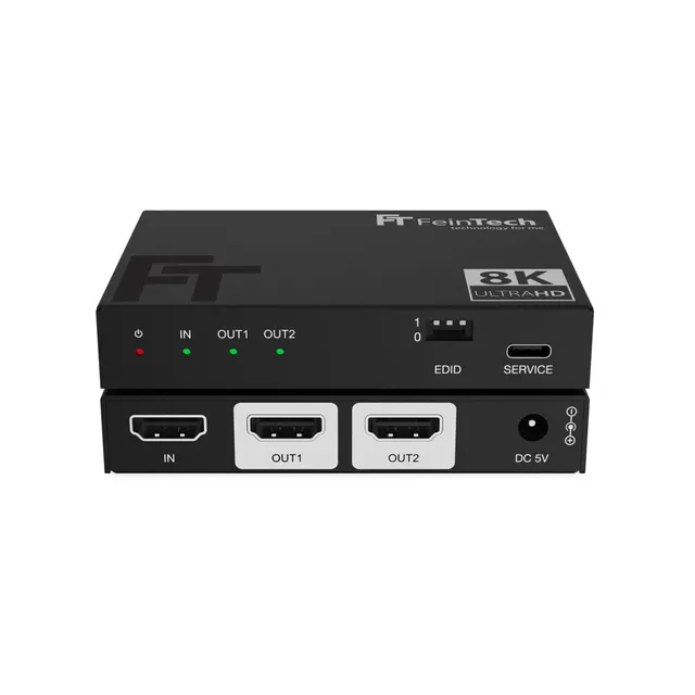 feintech-sp210-hdmi-splitter-1x2-4k-120hz-downscaler-8k image 1