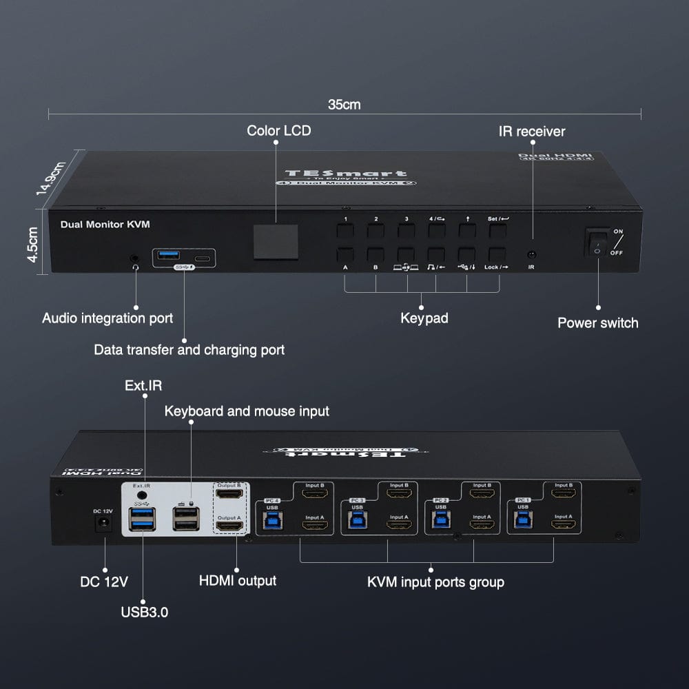 tesmart-prime-hks402-p24-hdmi-kvm-switch-4-pcs-4k60hz image 2