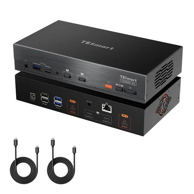 tesmart-xtreme-2x2-kvm-switch-5k120-6k60-thunderbolt-4 image 1