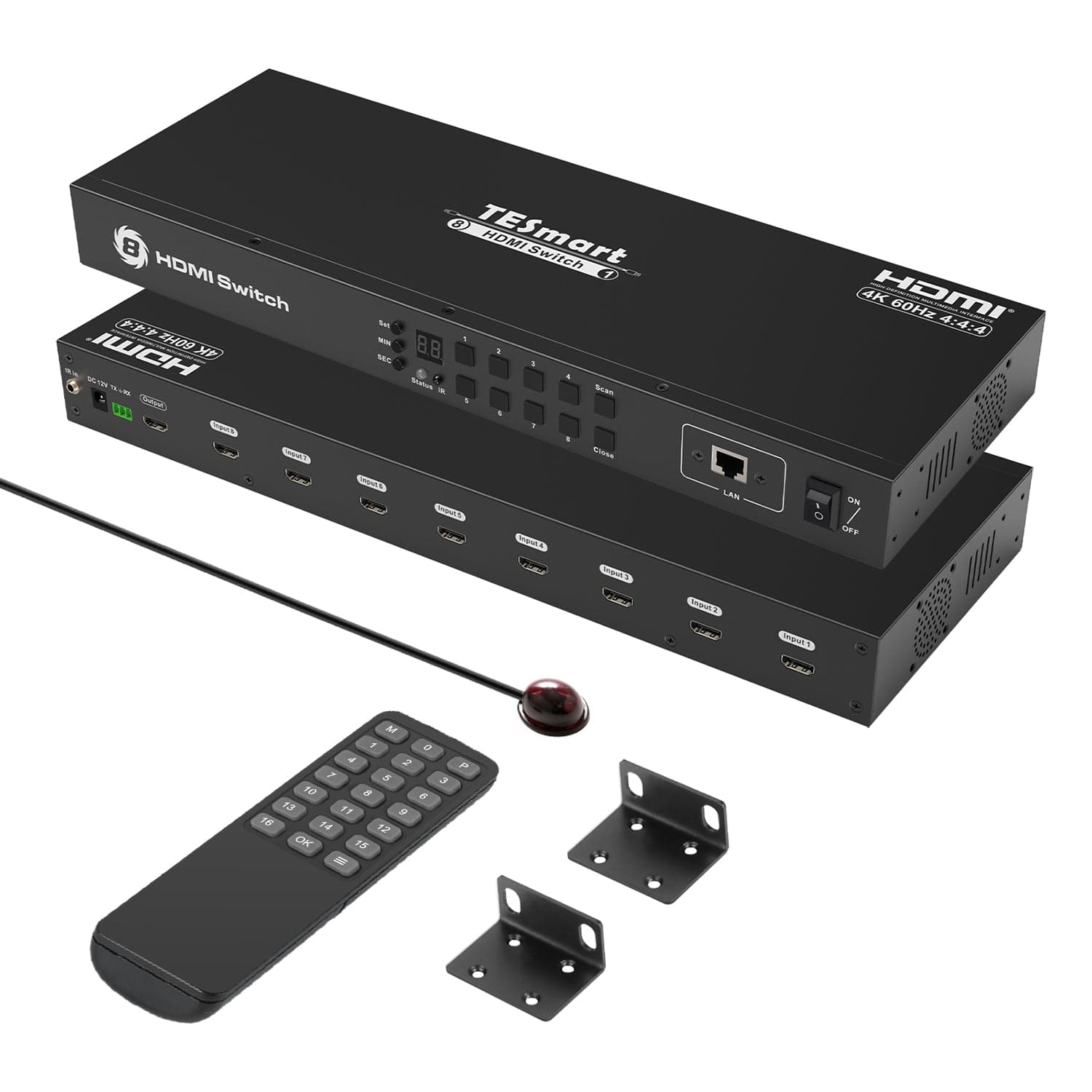 tesmart-prime-8-port-hdmi-switch-4k-60hz-rack-rs232-lan image 1