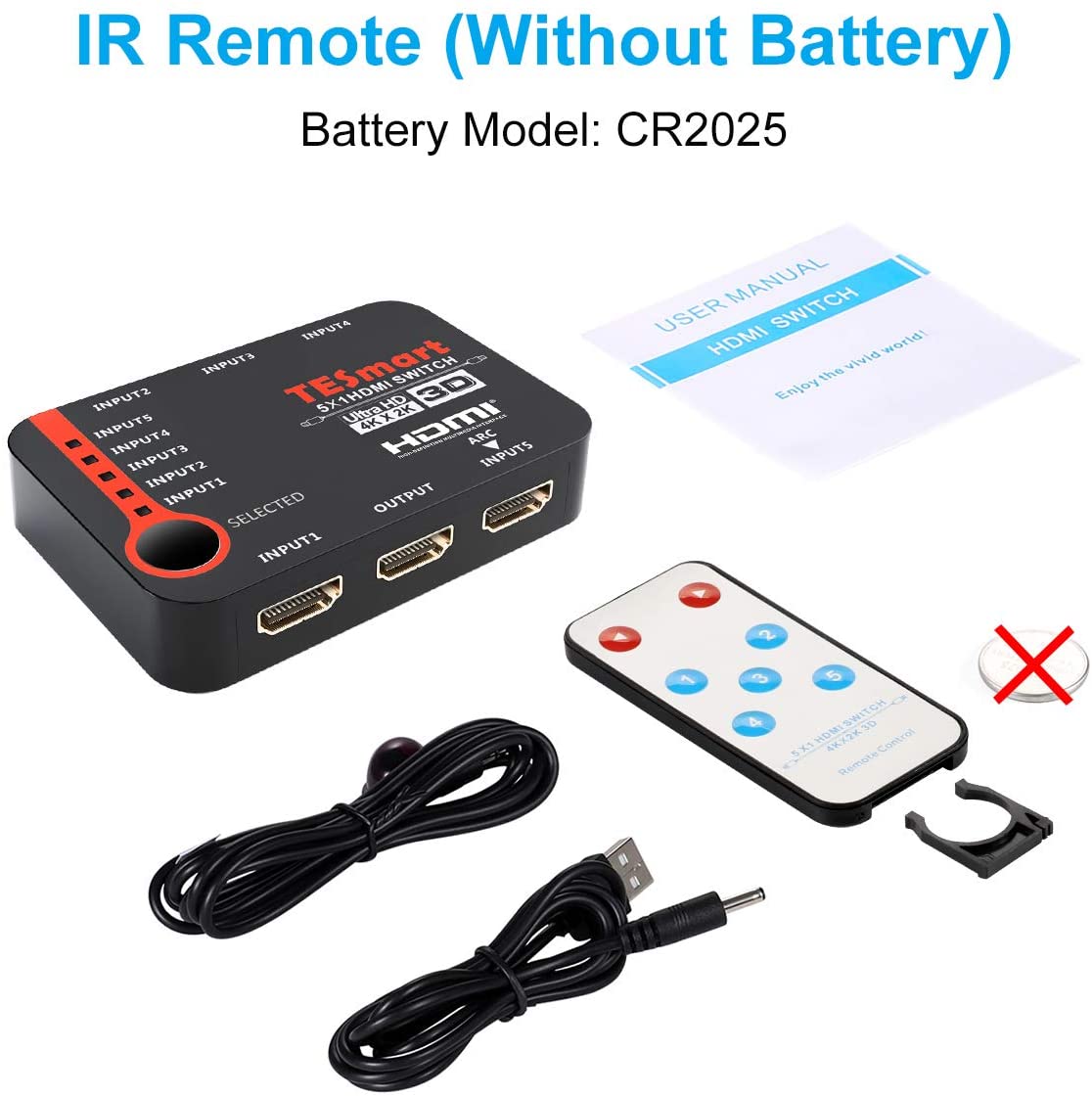 tesmart-lite-5x1-hdmi-switch-4k60hz-cec-schwarz image 7