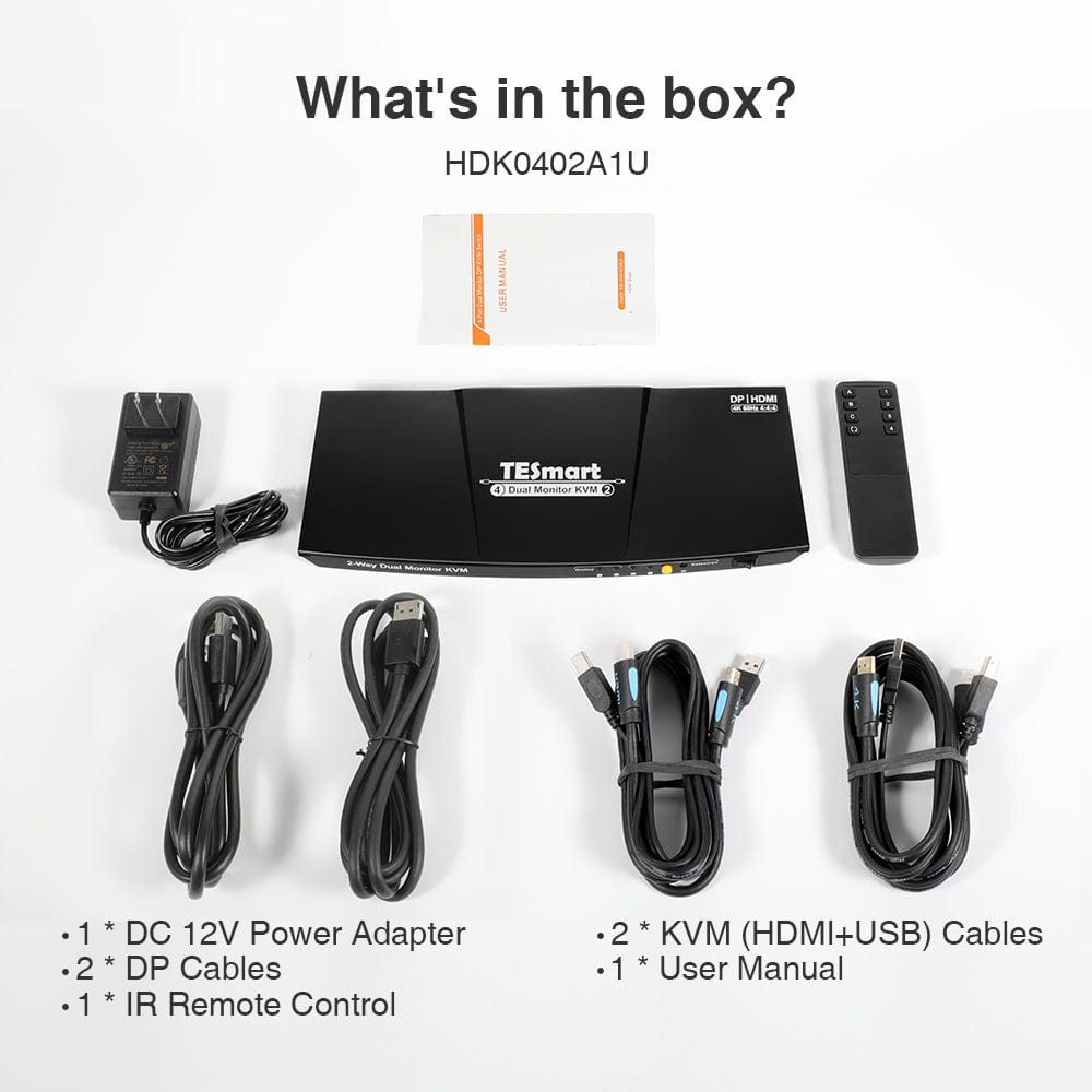 tesmart-prime-dual-monitor-kvm-switch-hdmi-dp-4k60hz-schwarz image 3