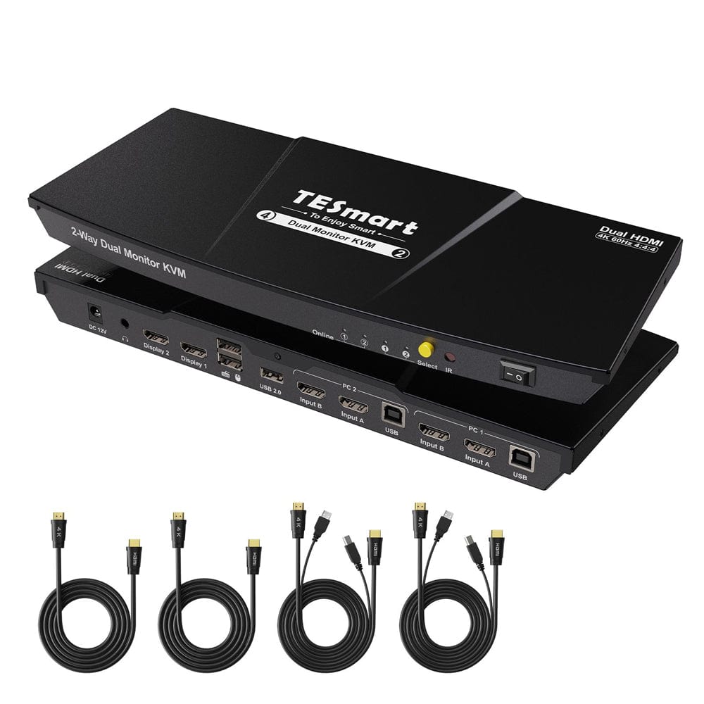 tesmart-prime-hks202-e23-kvm-switch-dual-4k60hz image 1