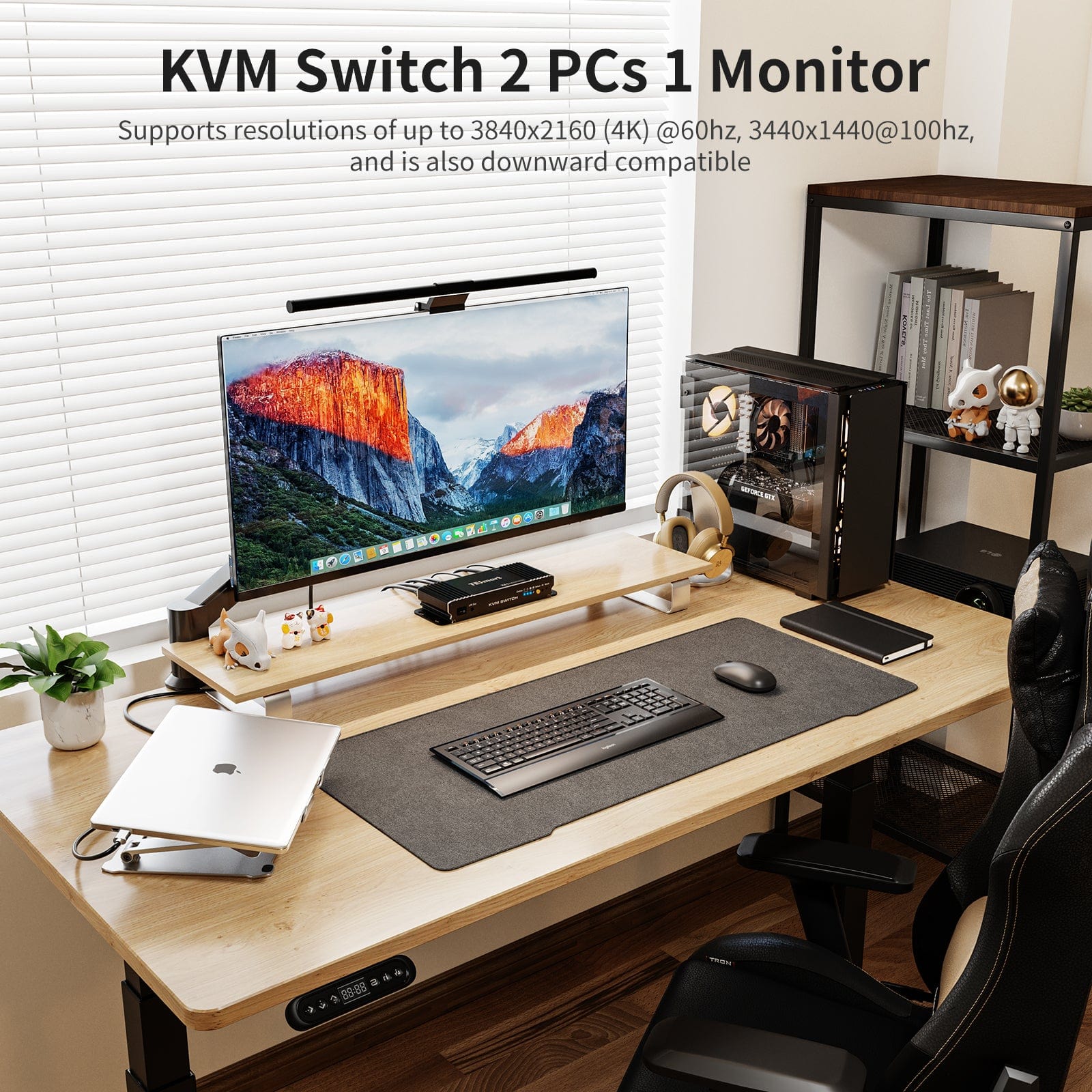 tesmart-lite-b-series-kvm-switch-2-pcs-hdmi-4k60hz-schwarz image 2