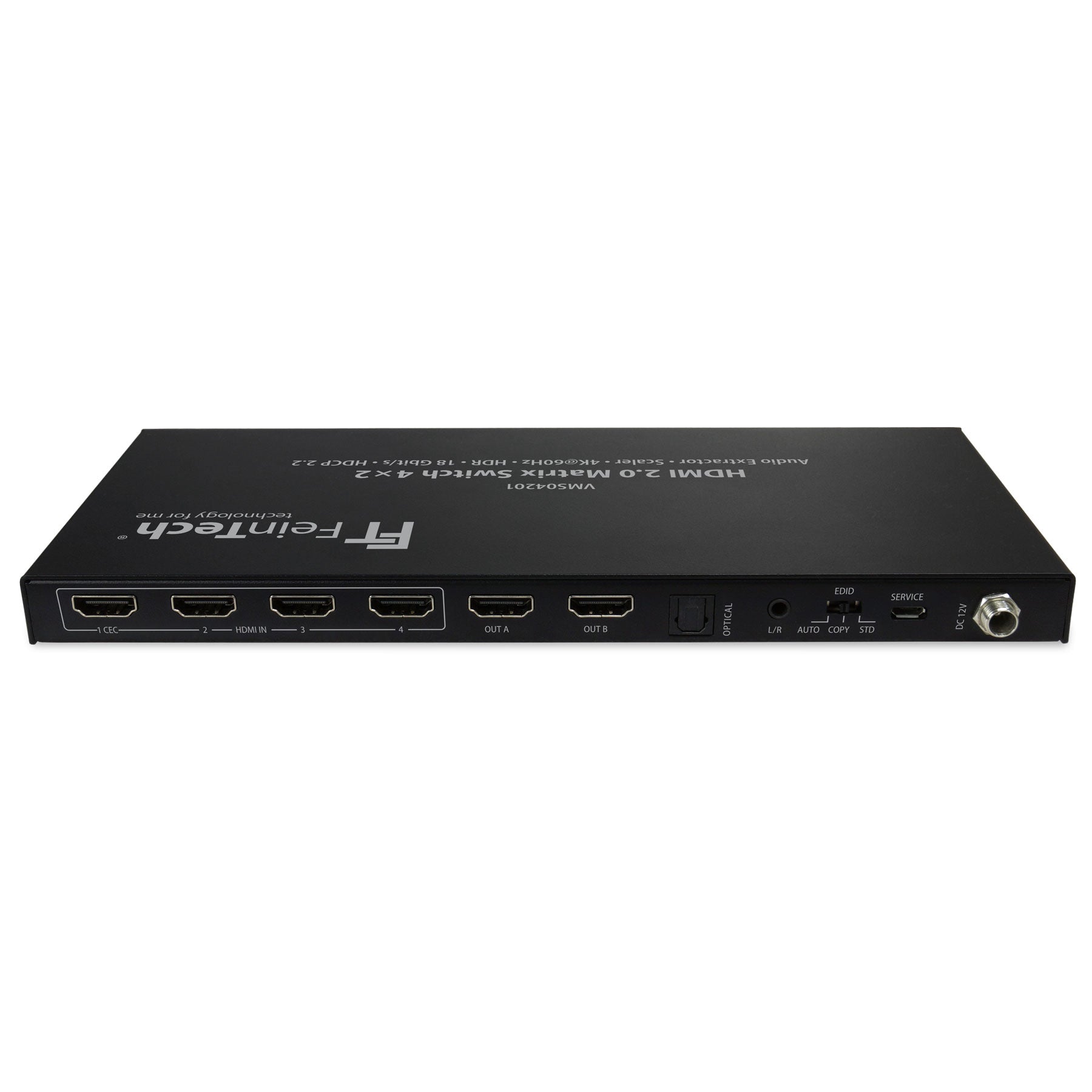 feintech-vms04201-hdmi-matrix-switch-4x2-audio-extractor-4k image 2