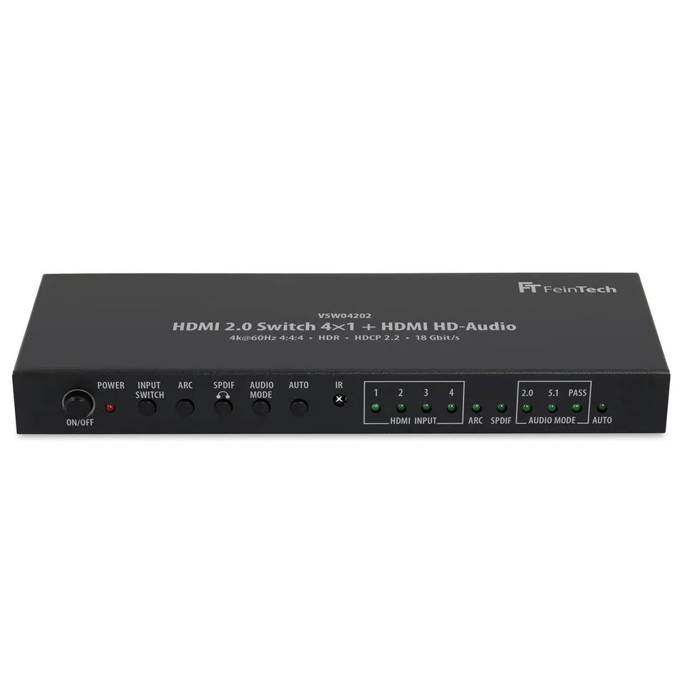 feintech-vsw04202-hdmi-switch-4x2-4k-audio-extractor-arc image 1