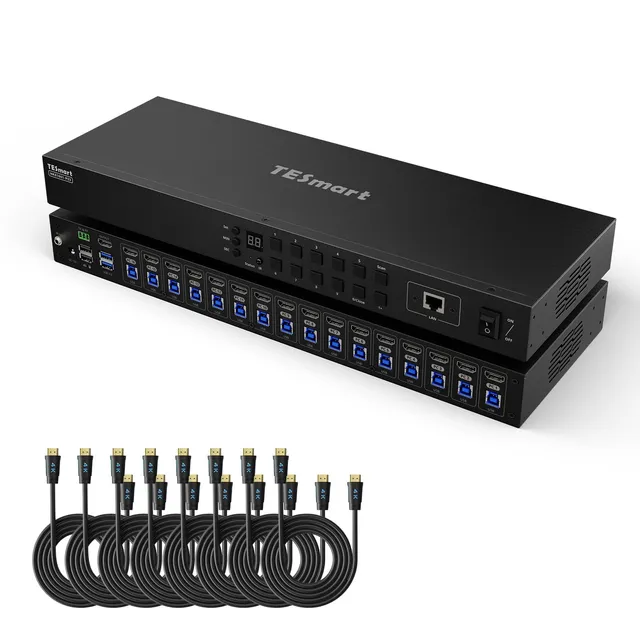 tesmart-prime-hks1601-p23-kvm-switch-16x1-4k60-usb-3-0 image 1