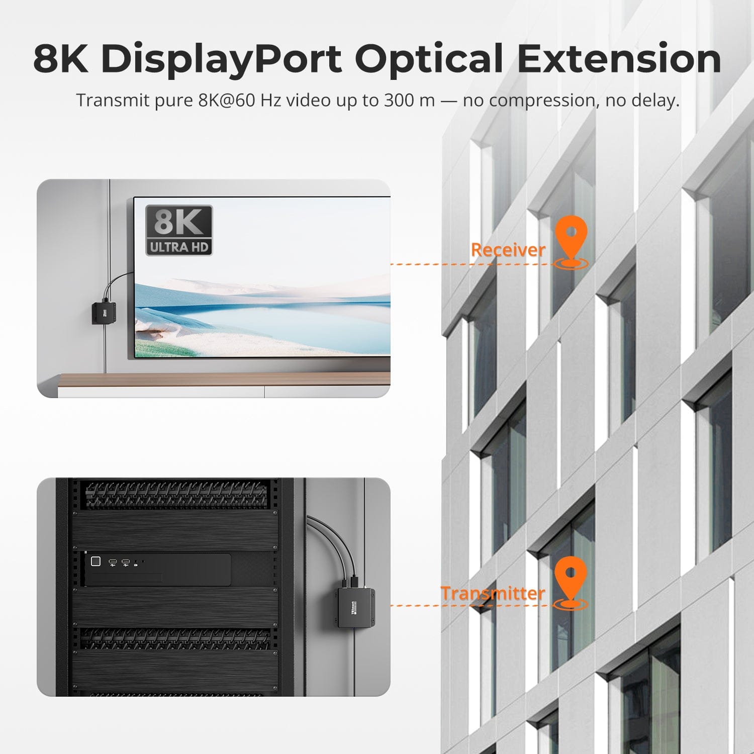 tesmart-master-dke30ss-m25-dp-extender-8k-300m image 3