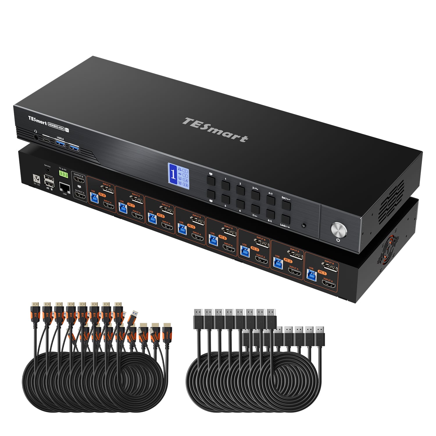 tesmart-master-dual-kvm-switch-8-pcs-2-monitore-8k60 image 1