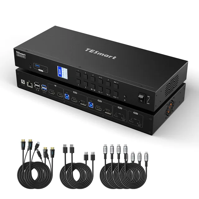 tesmart-prime-hdc402-p23-kvm-switch-dual-monitor-4k60hz-4-pcs image 1