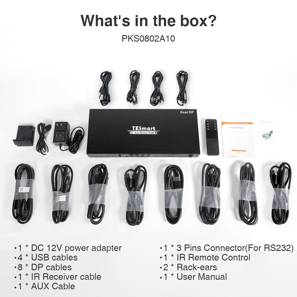 tesmart-prime-4-port-dp-kvm-switch-dual-4k-refurbished image 5