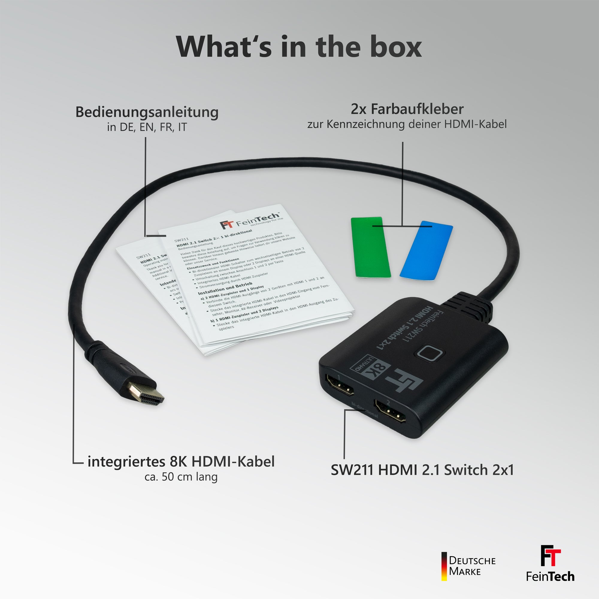 feintech-sw-sw211-hdmi-2-1-switch-2x1-8k-mit-kabel-4k-120hz image 7
