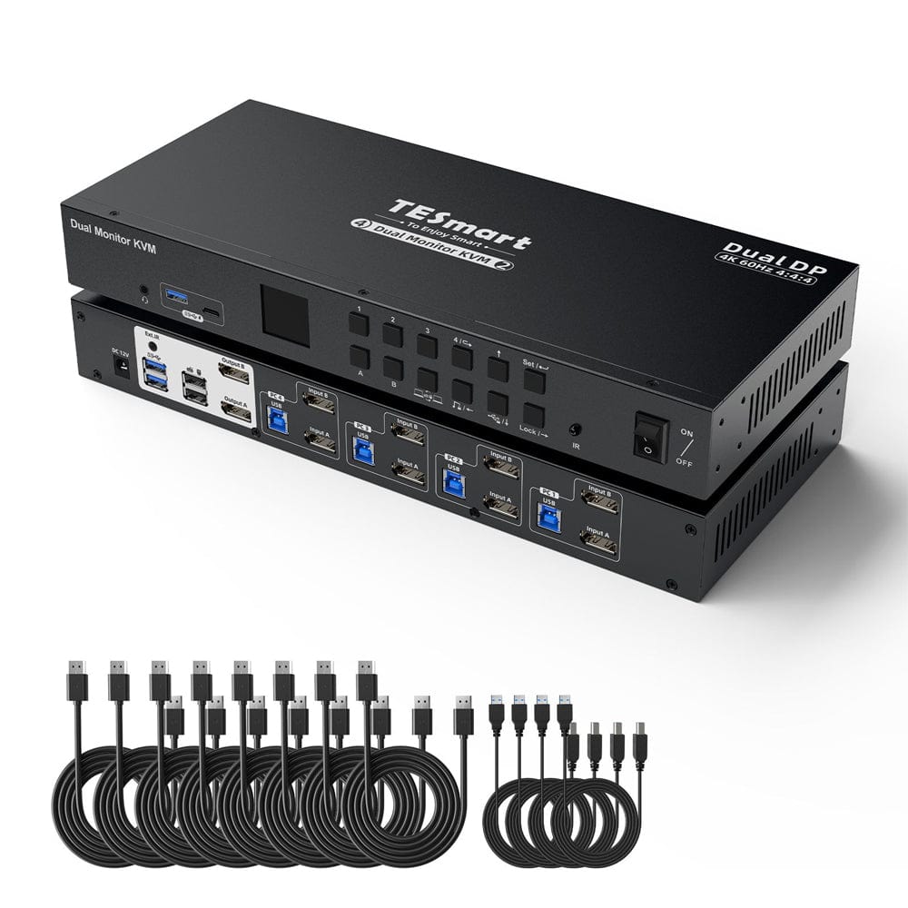 tesmart-prime-dks402-p23-kvm-switch-dual-dp-4k60hz image 1