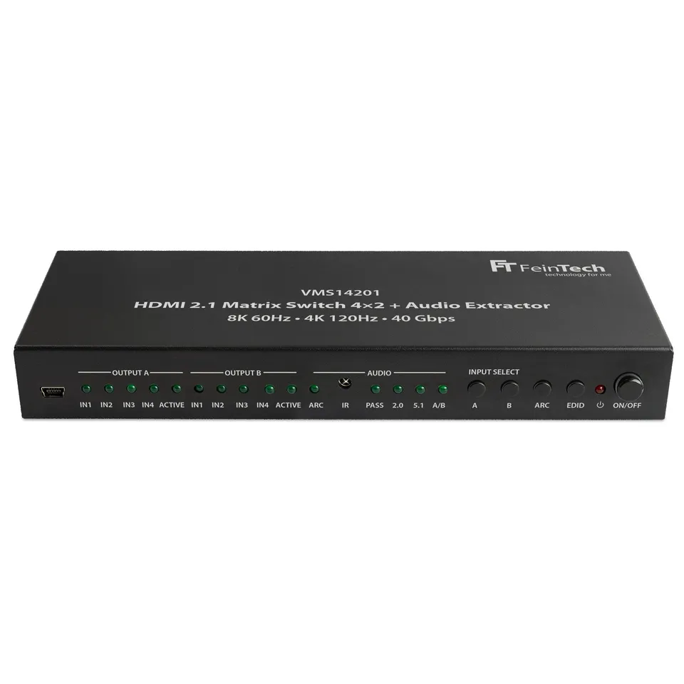 feintech-vms-vms14201-hdmi-matrix-switch-4x2-8k-audio-extractor image 1