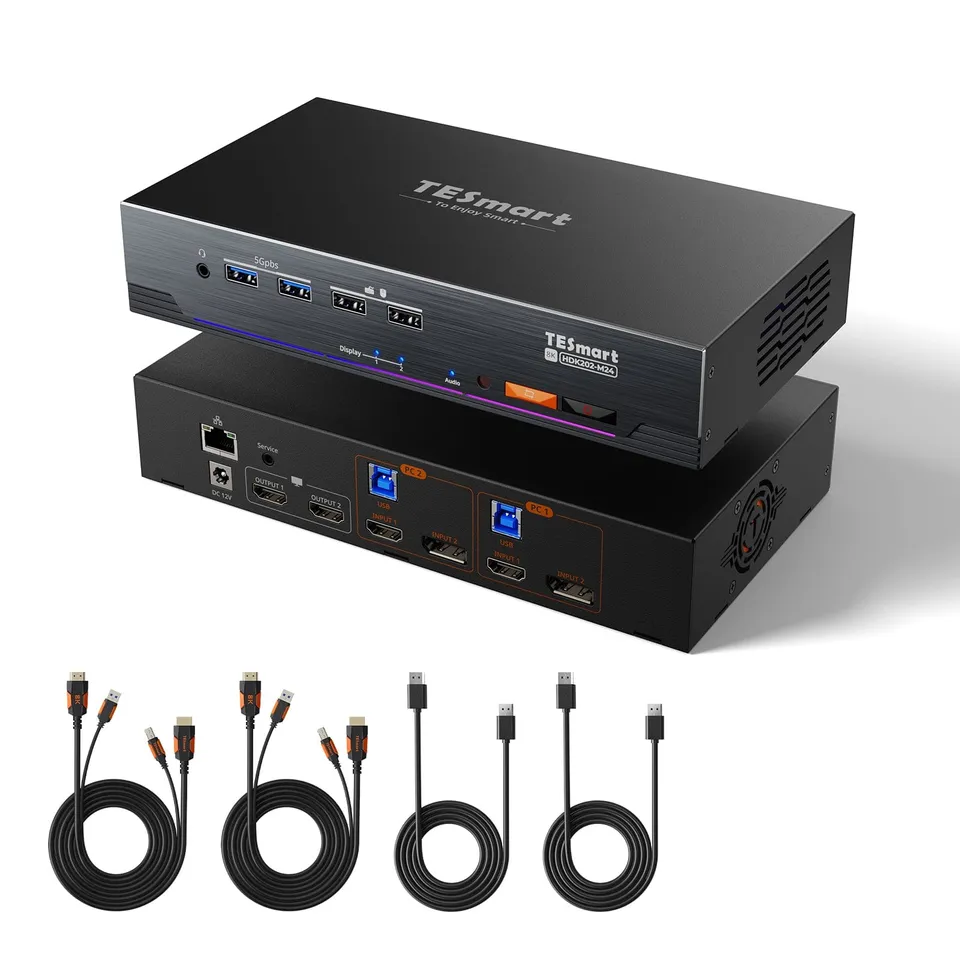 tesmart-master-hdk202-m24-kvm-switch-dual-monitor-8k-f-r-2-pcs image 1